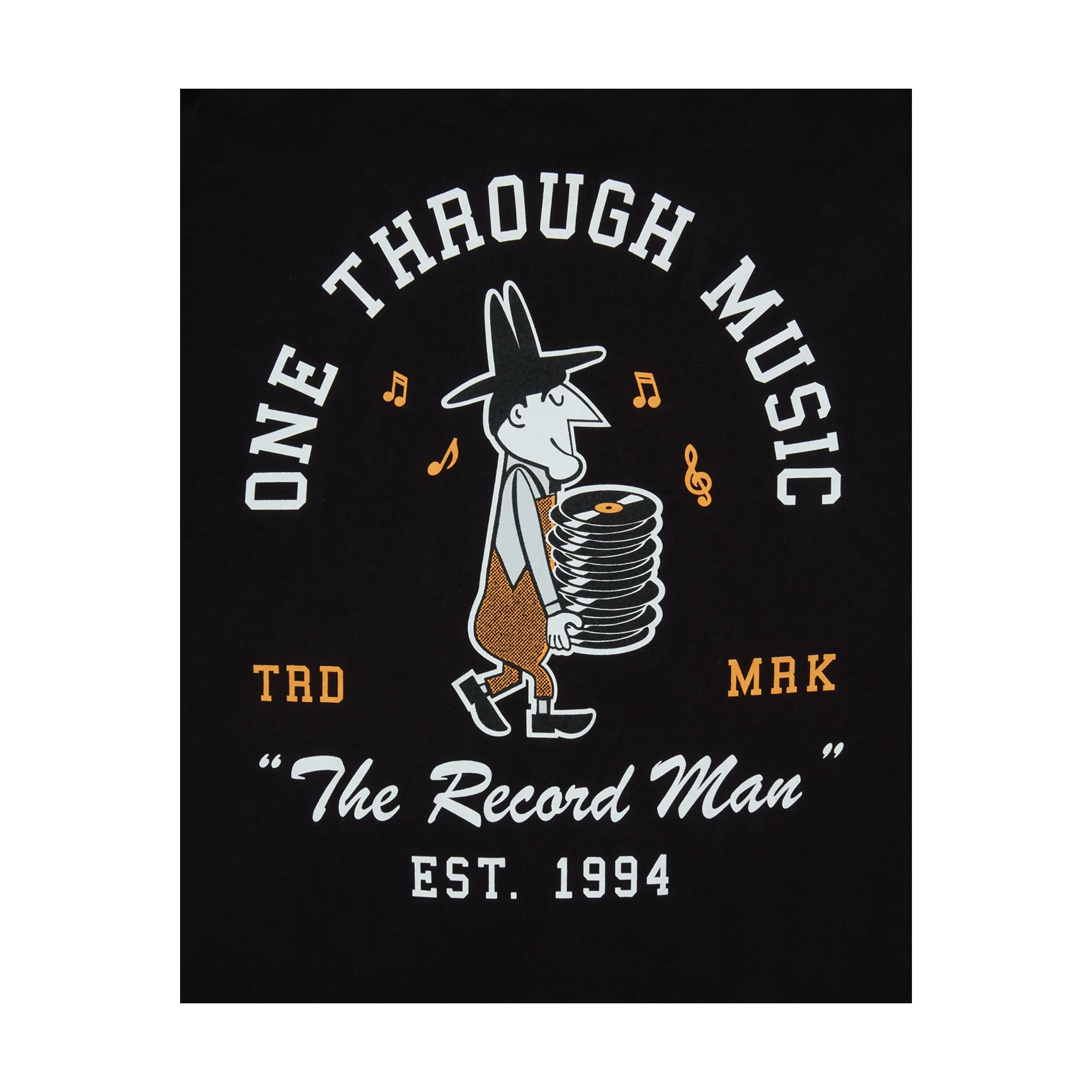 One Through Music Record Man Short-Sleeve Tee - Image 4